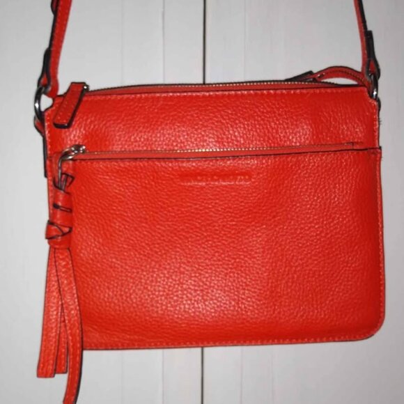 Vince Camuto Orange Leather Crossbody - Picture 1 of 3